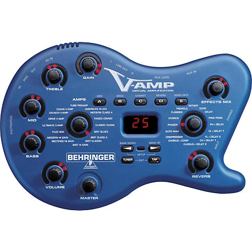 V-AMP Virtual Guitar Amplifier with Tube Simulation and Multi-Effects Processor