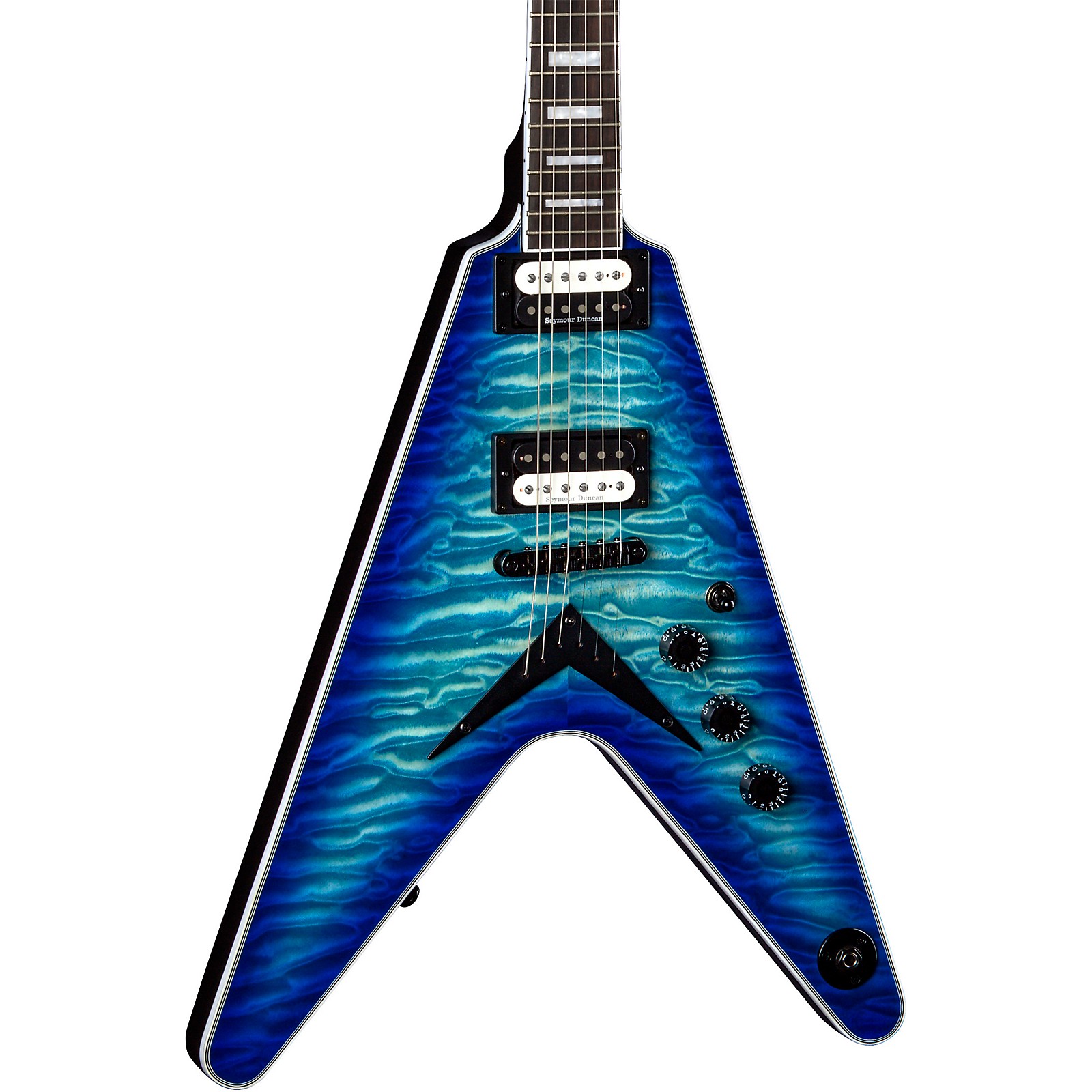 Dean V Select Quilt Top Electric Guitar Ocean Burst Musician's Friend