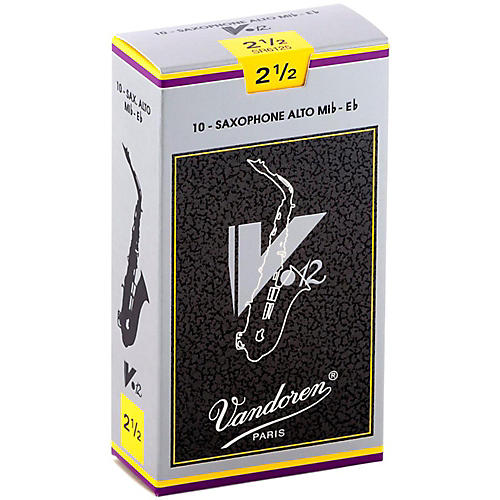 Vandoren V12 Alto Saxophone Reeds Strength 2.5, Box of 10