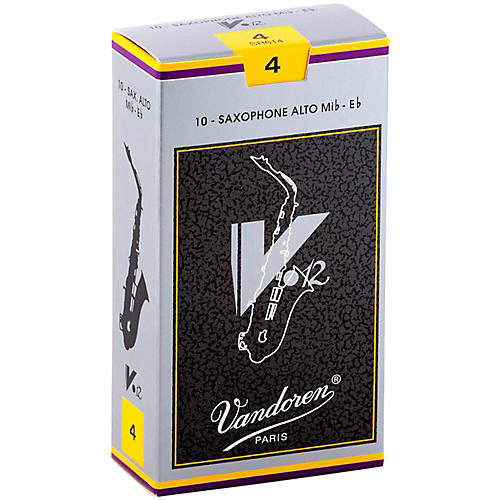 Vandoren V12 Alto Saxophone Reeds Strength 4, Box of 10