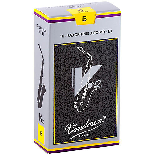 Vandoren V12 Alto Saxophone Reeds Strength 5, Box of 10