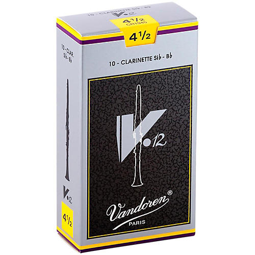 Vandoren V12 Bb Clarinet Reeds Strength 4.5 Box of 10