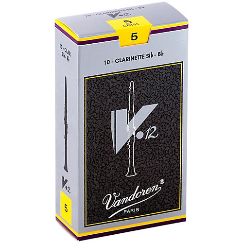 Vandoren V12 Bb Clarinet Reeds Strength 5 Box of 10