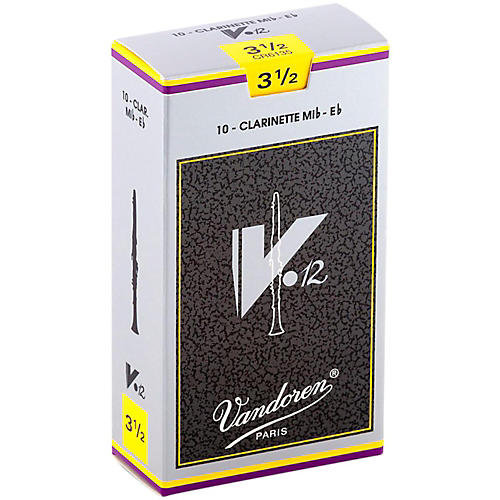 Vandoren V12 Series Eb Clarinet Reeds Strength 3.5, Box of 10