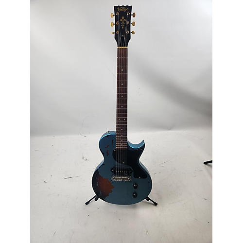 Vintage V120 Solid Body Electric Guitar Baltic Blue