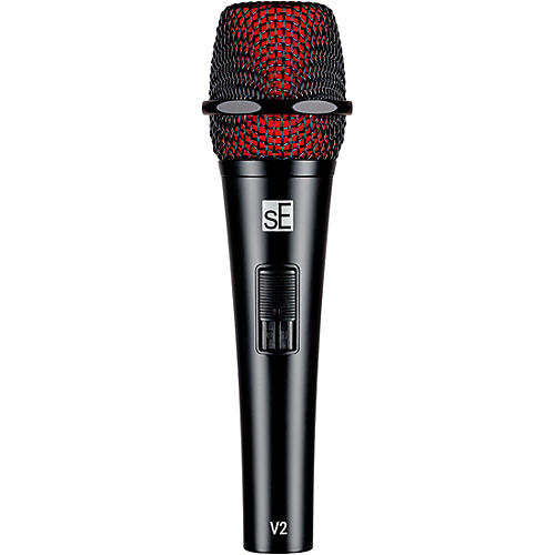 sE Electronics V2-SW-QTR Supercardioid Dynamic Handheld Microphone with On/Off Switch (Includes 15' Cable)