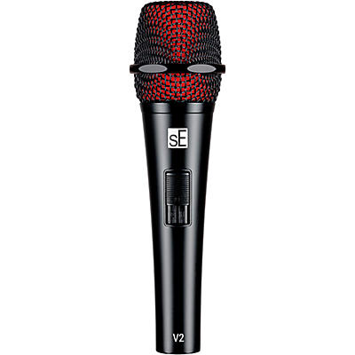 sE Electronics V2-SW-XLR Supercardioid Dynamic Handheld Microphone with On/Off Switch (Includes 15' Cable)