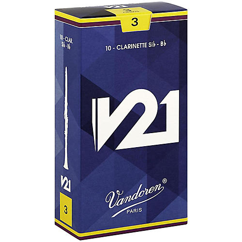 Vandoren V21 Bb Clarinet Reeds Strength 3.0 Box of 10