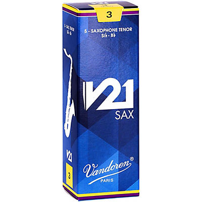 Vandoren V21 Tenor Saxophone Reeds, Box of 5