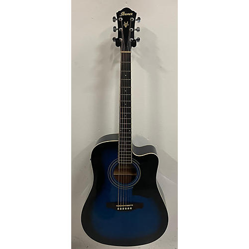 Ibanez V70CE Acoustic Electric Guitar Trans Blue