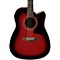 V70FMCE Dreadnought Cutaway Acoustic-Electric Guitar Level 2 Transparent Red Sunburst 888365801216