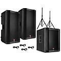 Harbinger VARI 2300 Series Powered Speakers Package with V2318S Subwoofer, Stands and Cables 12