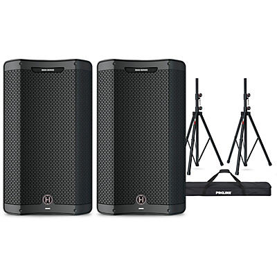 Harbinger VARI 3412 12" Powered Speakers Package With Stands