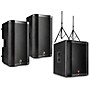 Harbinger VARI 4000 Series Powered Speakers Package With V2318S Subwoofer and Stands 12