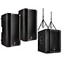 Harbinger VARI 4000 Series Powered Speakers Package With V2318S Subwoofer and Stands 15