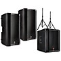 Harbinger VARI 4000 Series Powered Speakers Package with V2318S Subwoofer and Stands 15