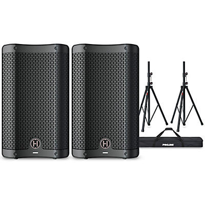 Harbinger VARI V2408 8" Powered Speakers Package With Stands