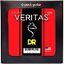 DR Strings VERITAS Uncoated Accurate Core Technology Electric Guitar Strings 6-Pack Heavy (11 - 50)