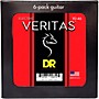 DR Strings VERITAS Uncoated Accurate Core Technology Electric Guitar Strings 6-Pack Medium (10-46)
