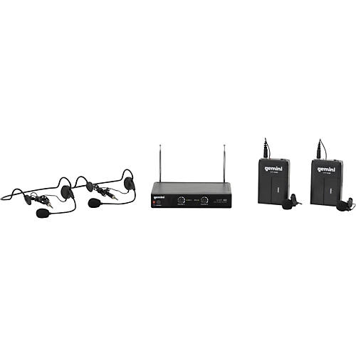 Gemini VHF-02HL Dual Channel VHF Lavalier Wireless Headset System Condition 1 - Mint S26