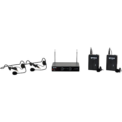 VHF-02HL Dual Channel VHF Lavalier Wireless Headset System