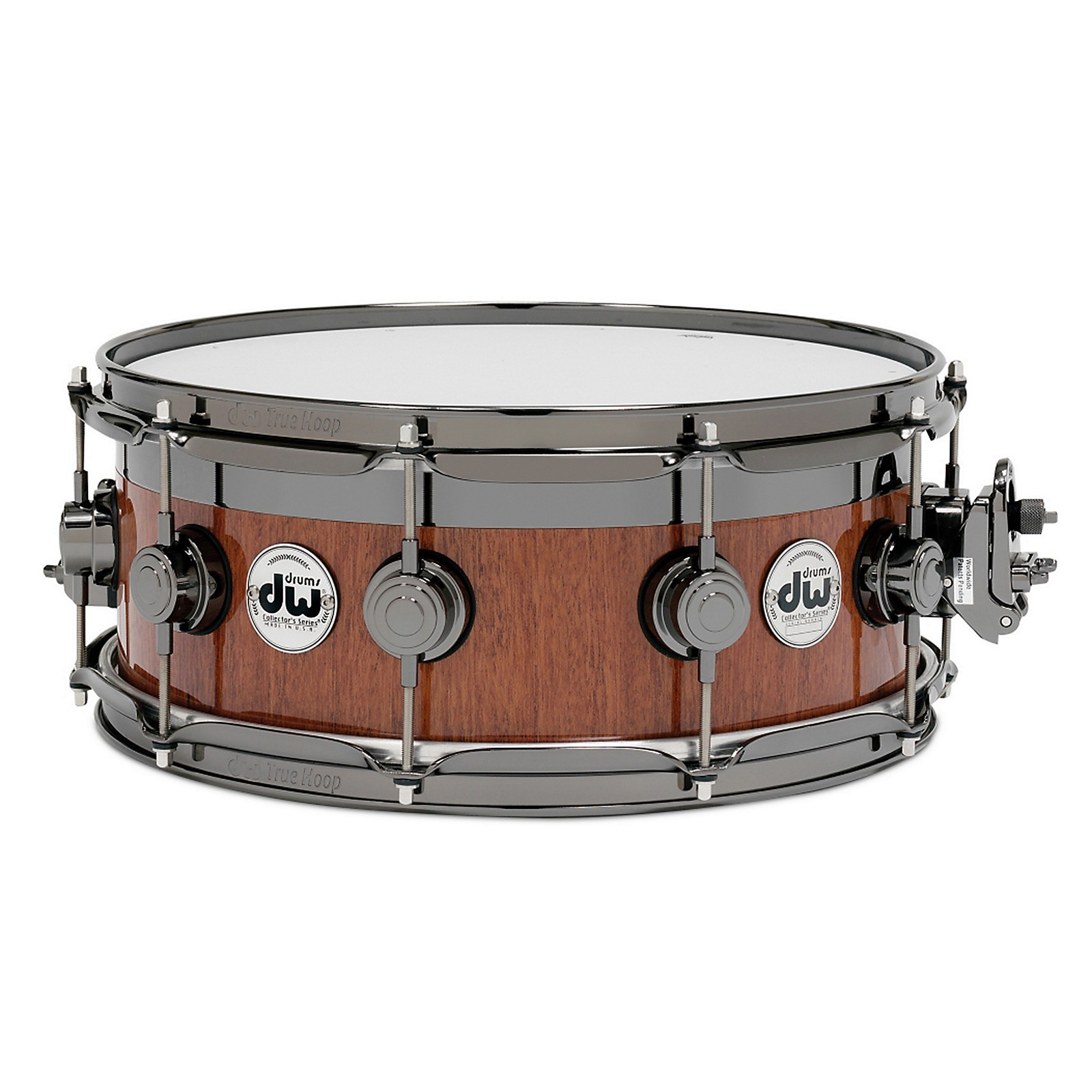 DW VLT Maple Mahogany Top Edge Snare Drum 14 x 6 in. Black Nickel