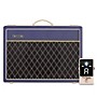 VOX VOX AC15 Custom 15W 1x12 Limited-Edition Tube Guitar Combo Amp w/ KORG Pitchblack X Pedal Tuner Blue/Cream