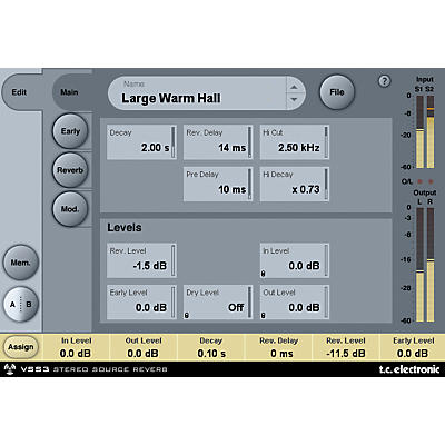 TC Electronic VSS3 TDM Stereo Source Reverb Plug-In