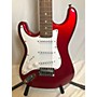 Used SX VTG SERIES LEFT HANDED MINI STRAT Solid Body Electric Guitar Red