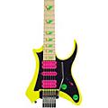 Traveler Guitar Vaibrant Deluxe V88XHL Electric Guitar - Frost WhiteElectric Yellow