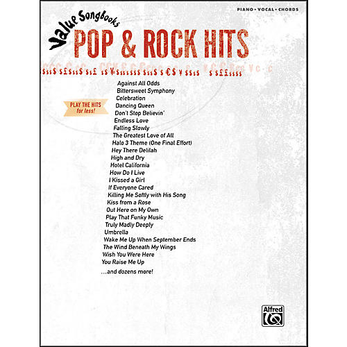 Value Songbooks Pop & Rock Hits Piano/Vocal/Chords