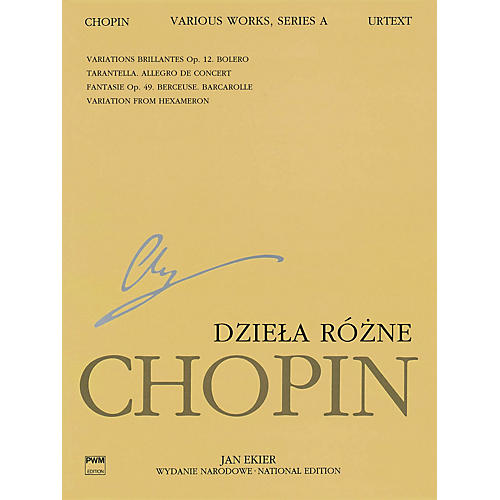 PWM Various Works for Piano, Series A (Chopin National Edition 12A, Volume XII) PWM Series Softcover