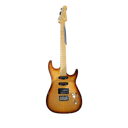 Godin Velocity HDR Solid Body Electric Guitar Natural Burst Flame