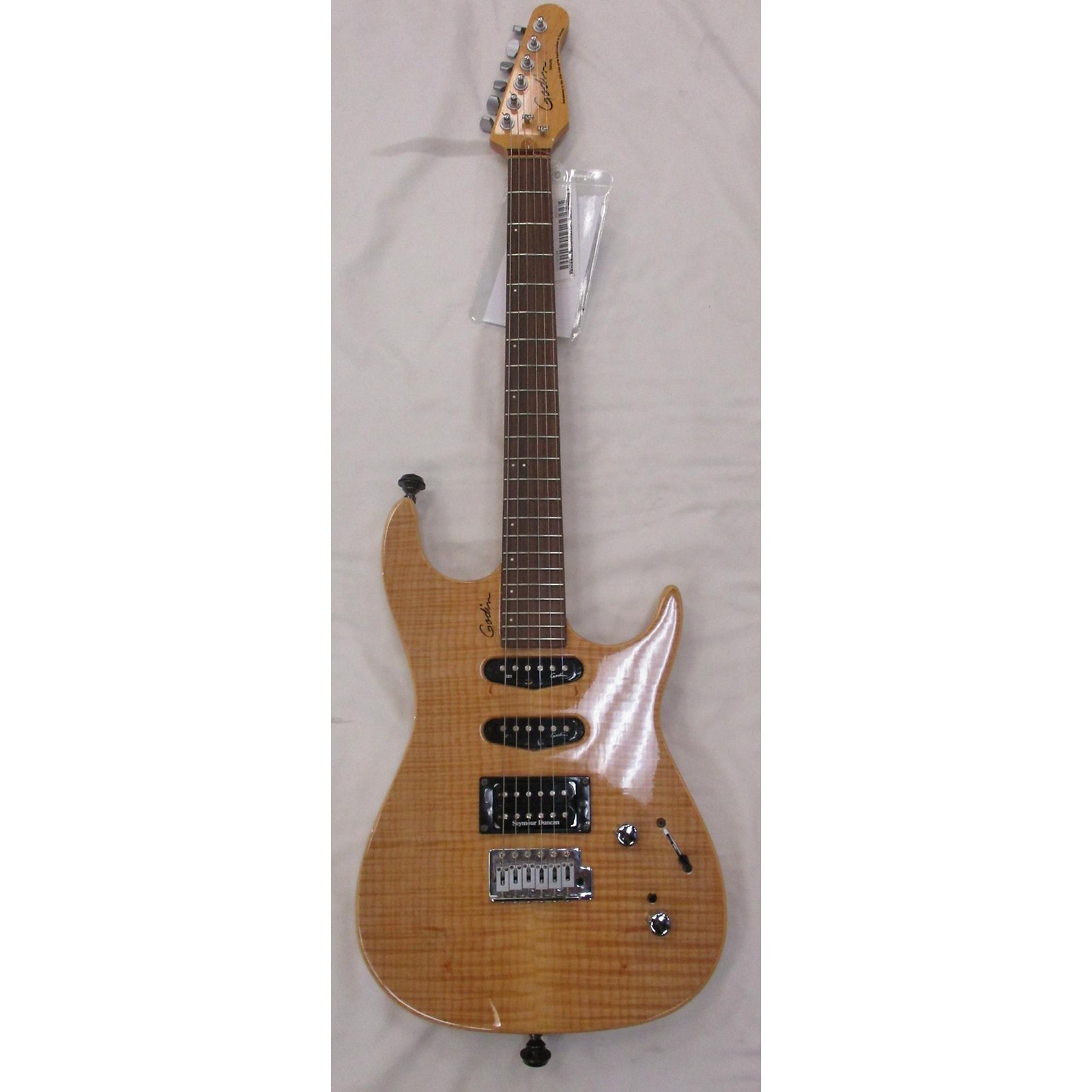 Used Godin Velocity Solid Body Electric Guitar Natural Quilt Musician