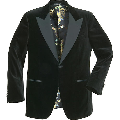 Velvet Blazer with Skull Applique on Back