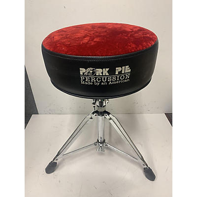 Pork Pie Velvet Round Top Drum Throne Drum Throne