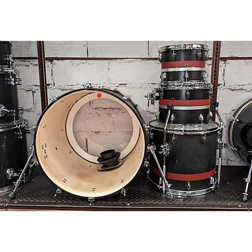 Orange County Drum & Percussion Venice Series Drum Kit Black and Silver