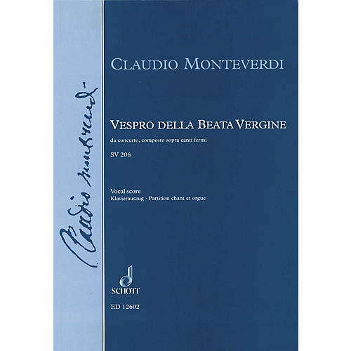 Schott Vespro della Beata Vergine (Vocal Score) Composed by Claudio Monteverdi Arranged by Jerome Roche
