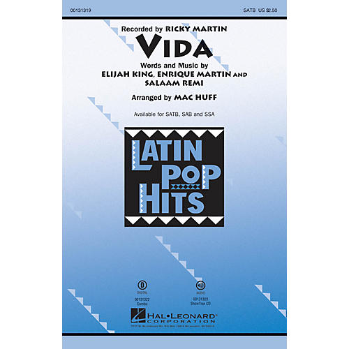 Hal Leonard Vida ShowTrax CD by Ricky Martin Arranged by Mac Huff