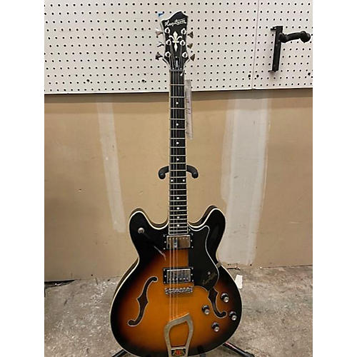 Hagstrom Viking P Hollow Body Electric Guitar 3 Tone Sunburst