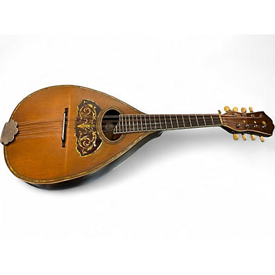 Vintage 1870s Wurlitzer Flat Back Mandolin Natural Mandolin
