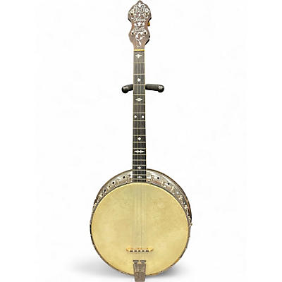 Vintage 1920s Bacon & Day Silver Bell No. 1 Tenor Banjo Natural Banjo