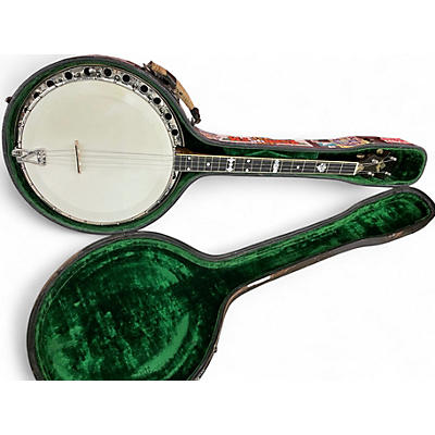 Vintage 1920s Charles Strongberg MARIMBA TENOR BANJO Antique Natural Banjo