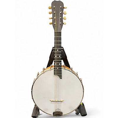 Vintage 1920s Concertone Banjo Mandolin Natural Mandolin