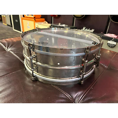 Ludwig Vintage 1920s Ludwig 14X5  Nickel Over Brass Snare Drum Silver