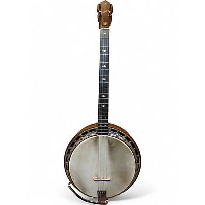Vintage 1920s Ludwig Kingston Tenor Natural Banjo