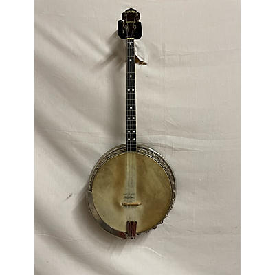 Vintage 1920s SOLO TONE LEEDY 4 STRING TENOR Natural Banjo