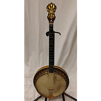 Vintage 1920s Vega Soloist Tenor Banjo Natural Banjo