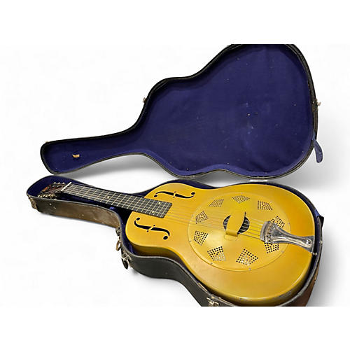 Vintage 1930 National Triolian Yellow Resonator Guitar Yellow