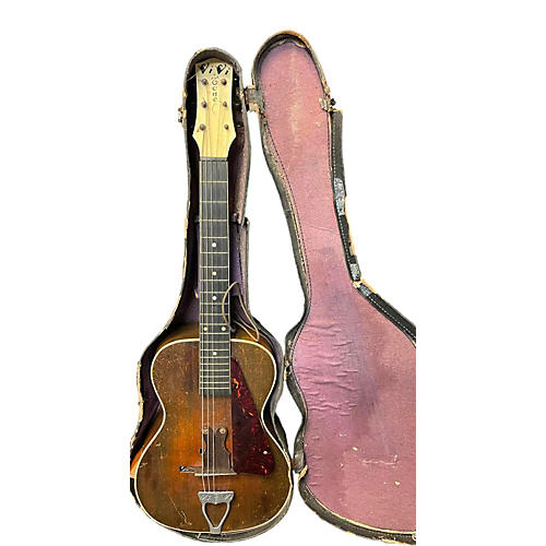 Vintage 1930s Vi Vi Tone Natural Hollow Body Electric Guitar Natural